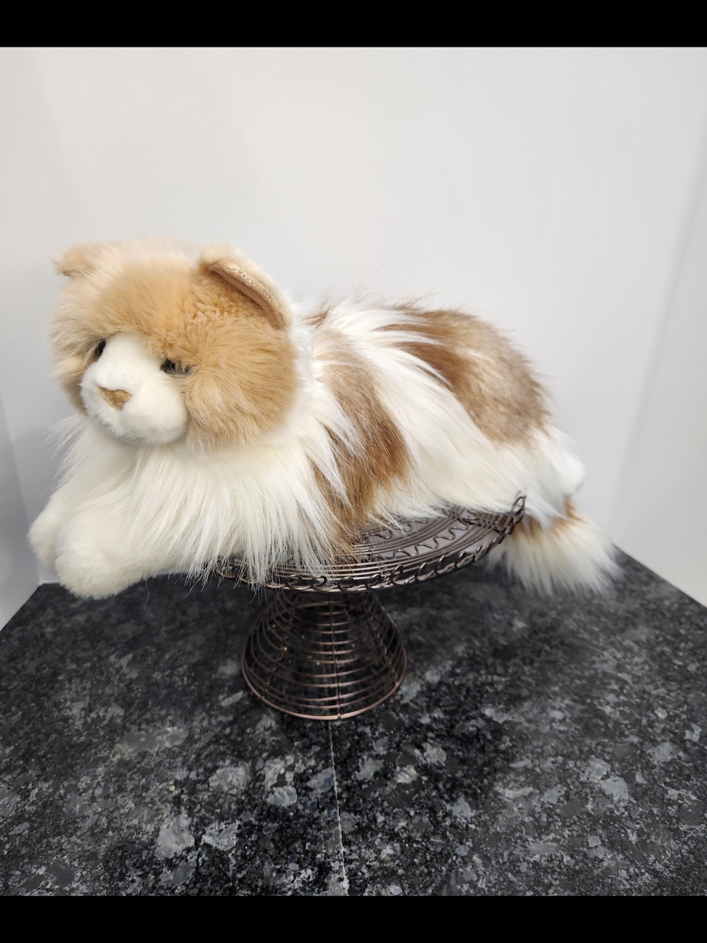 Douglas Cuddle Kiki Plush Long-Hair Cat Stuffed Animal - White & Tan